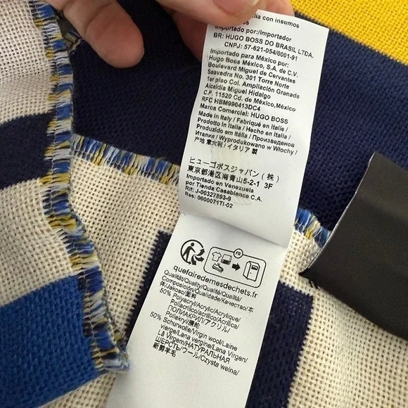 Hugo Boss X NFL COWBOYS Scarf, Wool-blend, new with tag, Made in Italy